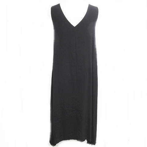 ジェームスパース James Perse フロントプリーツ ノースリーブ ワンピース ドレス ロング丈 無地 レーヨン ストレッチ フォーマル ブラック 黒 0 約s相当 0602 レディース 098 ベクトルパーク