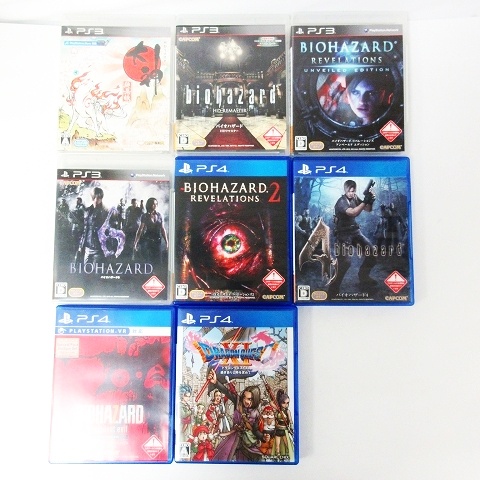 PS3+PS4 ソフトセット 8枚 バイオハザード ドラゴンクエスト 大神 