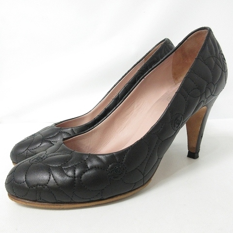 シャネル CHANEL カメリア キルティング パンプス ココマーク フラワー  