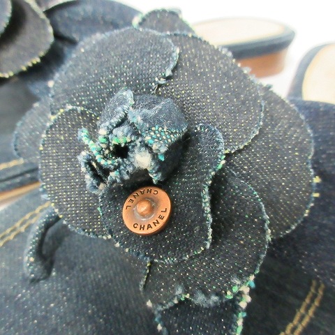 chanelシャネルデニム トングサンダル ゴールドロゴ｜楽天市場】CHANEL