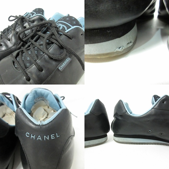 シャネル CHANEL スポーツライン レザー スニーカー ココマーク 