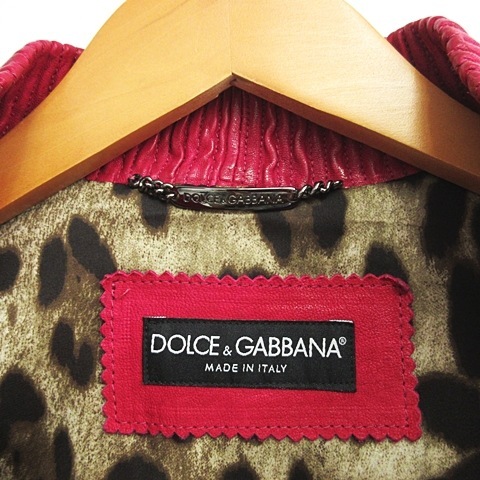 ドルチェ&ガッバーナ ドルガバ DOLCE&GABBANA ラムレザーライダース 