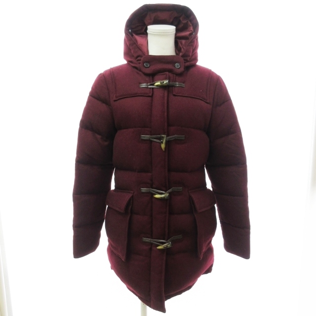 ケープハイツ Cape Heights ダッフルダウンコート ジャケット ウール トグル ロゴワッペン ボルドー系 赤 S Ibo25 0726 レディース 098 ベクトルパーク