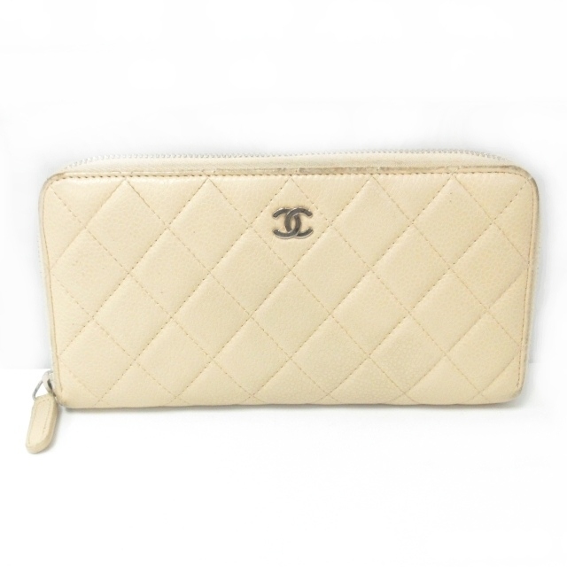 シャネル CHANEL マトラッセ キャビアスキン ココマーク 長財布 ロング 