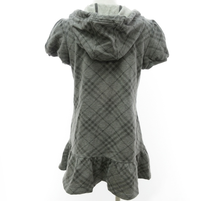 BURBERRY BLUE LABEL ポンチョ パーカー グレー ノバチェック BURBERRY BLUE LABEL ポンチョ パーカー グレー ノバチェック
