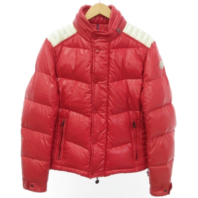 モンクレール Moncler ダウンジャケット ダウンコート ジップアップ 収納フーディー ナイロン 赤 レッド 2 約m 1003 Ibo27 メンズ 098 ベクトルパーク