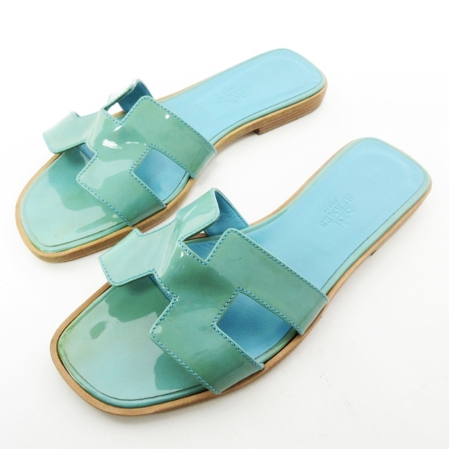 エルメス HERMES オラン サンダル フラットシューズ 靴 レザー  