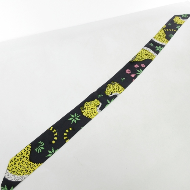 エルメス HERMES 美品 LES LEOPARDS ツイリー スカーフ フランス製 