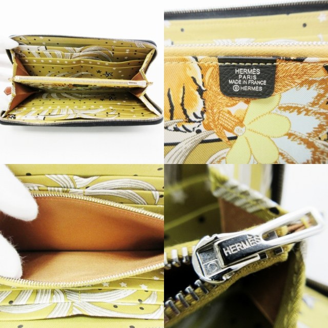 希少 美品 エルメス 王者の虎 ヴォーエプソン アザップ シルクイン 長  