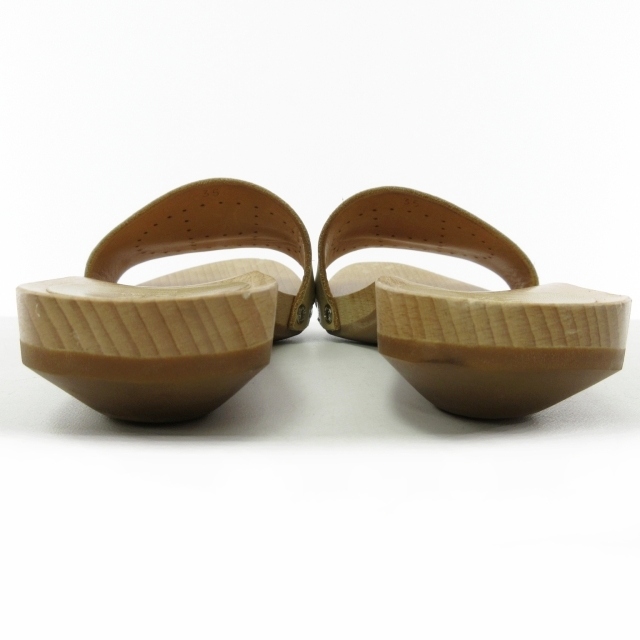 希少 未使用 エルメス エヴリン Hロゴ パンチング レザーサンダル 靴  