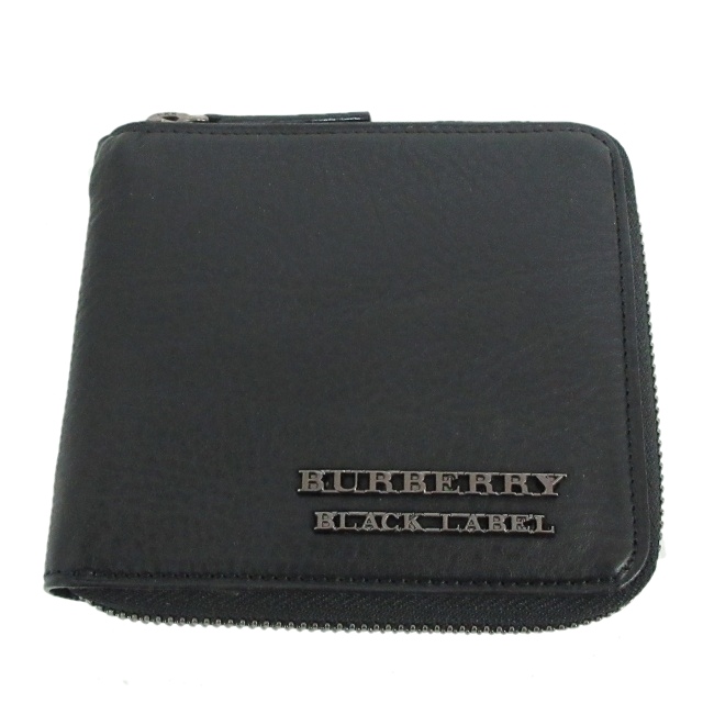 バーバリーブラックレーベル BURBERRY BLACK LABEL 美品 二つ折り財布 