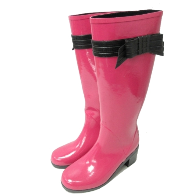 ケイトスペード KATE SPADE レインブーツ ロングブーツ ヒール リボン 