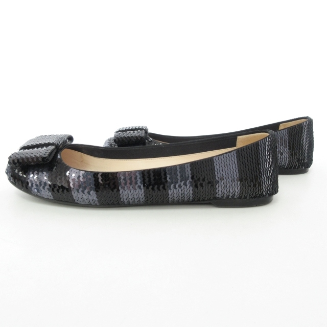 PRADA フラットシューズリボンスパンコール