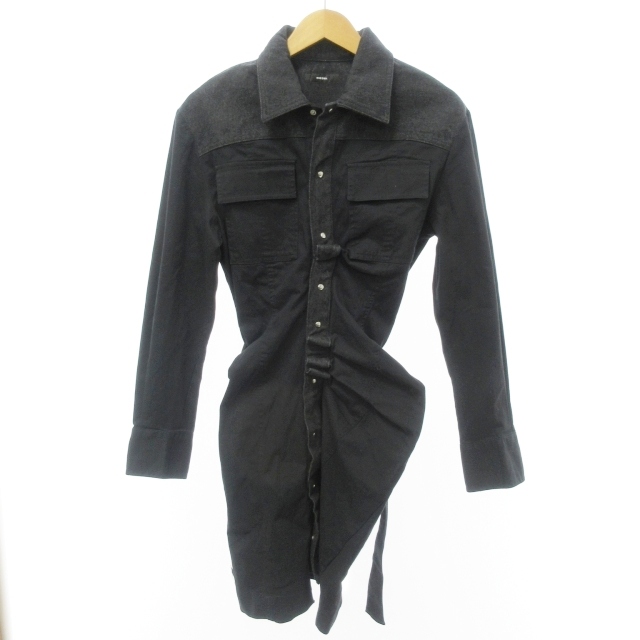 ディーゼル DIESEL タグ付 近年モデル ベルテッド シャツワンピース  