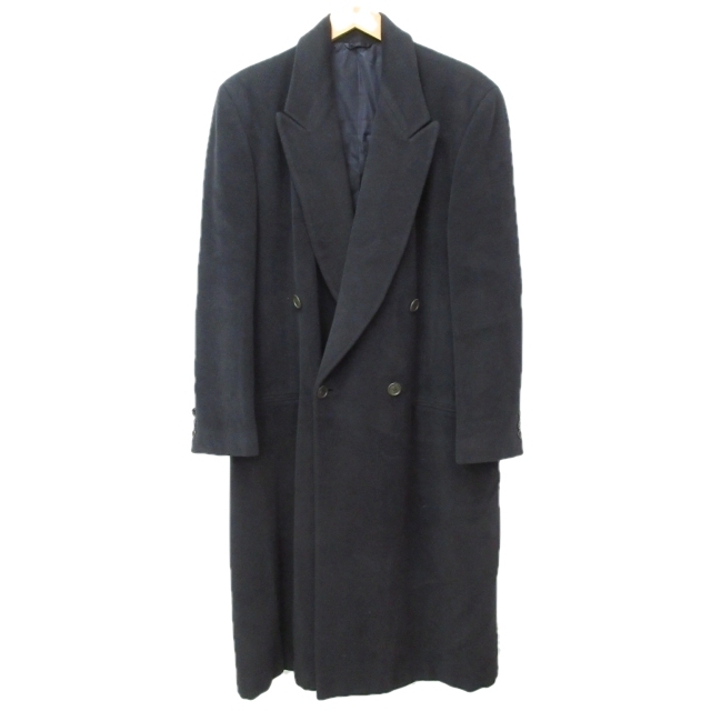 ジョルジオアルマーニ 黒タグ カシミヤ混 チェスターコート 46 
