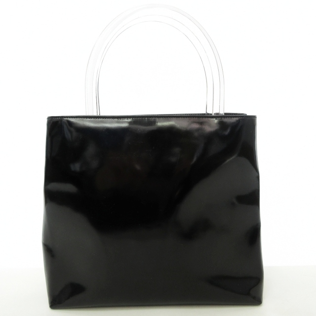 専用　PRADA 黒 エナメルバッグ クリアハンドル PRADA 黒 エナメルバッグ クリアハンドル