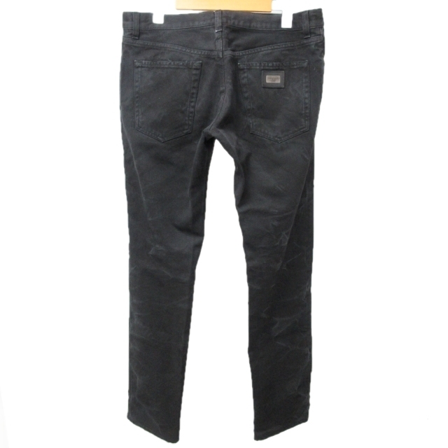 DOLCE&GABBANA ドルチェ＆ガッバーナ ダメージ デニム 黒 48 【楽天