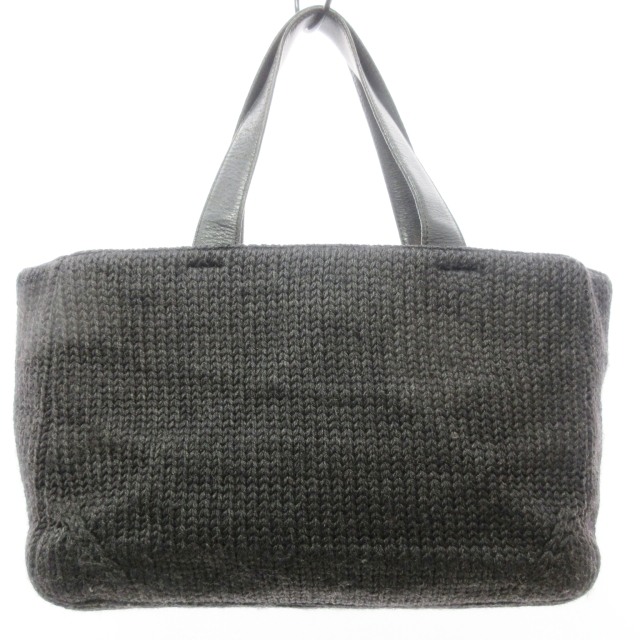 プラダ PRADA ウール ハンドバッグ トートバッグ 手提げカバン 鞄 三角  