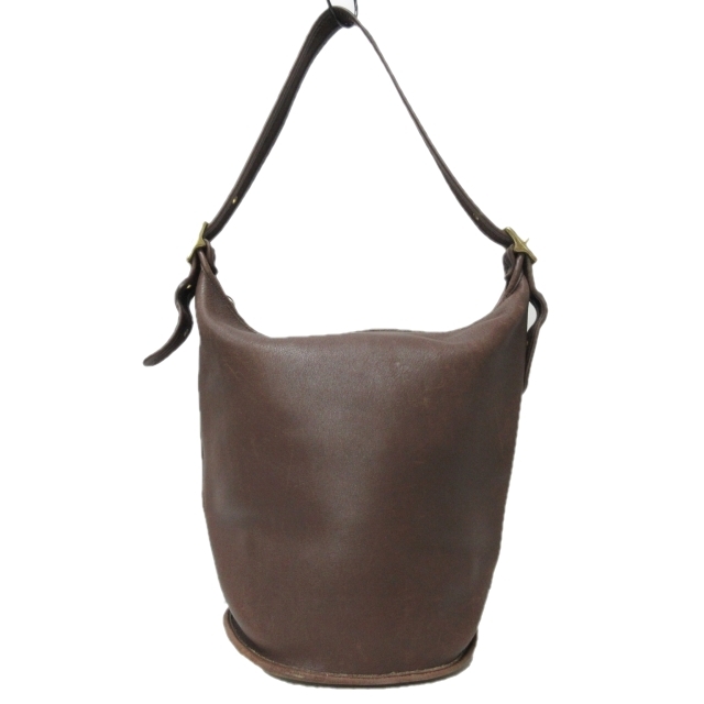 バケットバッグ コーチ ブラウン レザー ショルダーバッグ COACH