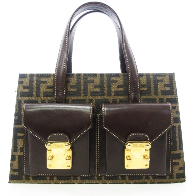 フェンディ FENDI ズッカ柄 ハンドバッグ トートバッグ ジャカードロゴ 