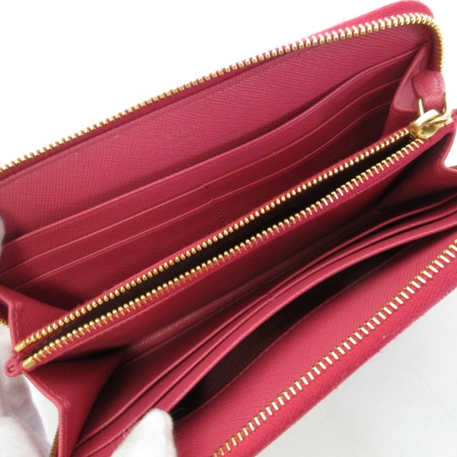 プラダ PRADA 長財布 ロングウォレット サフィアーノ レザー 三角 