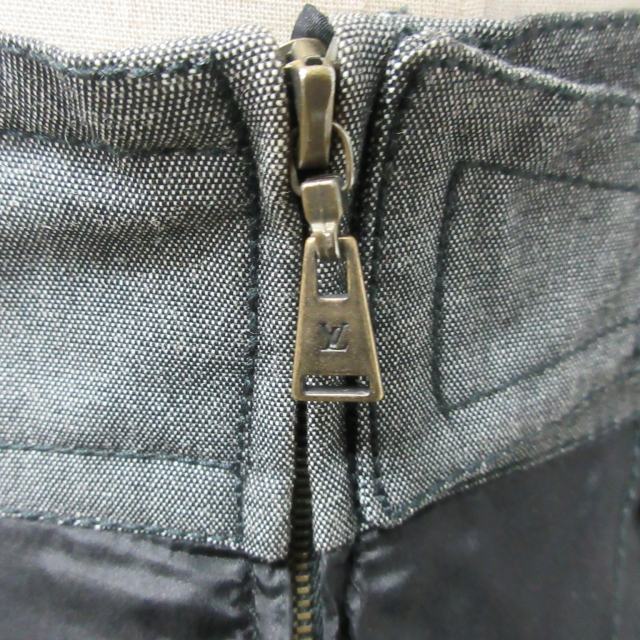 ルイヴィトン LOUIS VUITTON タックスカート デニム切替 サイド 