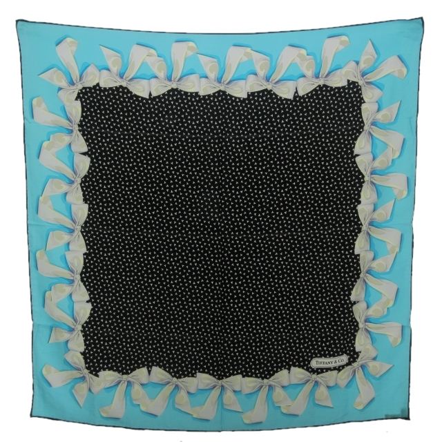 ティファニー TIFFANY & CO. ヴィンテージ シルク 大判スカーフ  