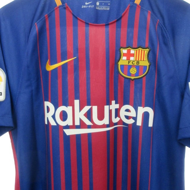 バルセロナ 赤青 シャツ ナイキ NIKE バルセロナ 17-18 イニエスタ ゲームシャツ
