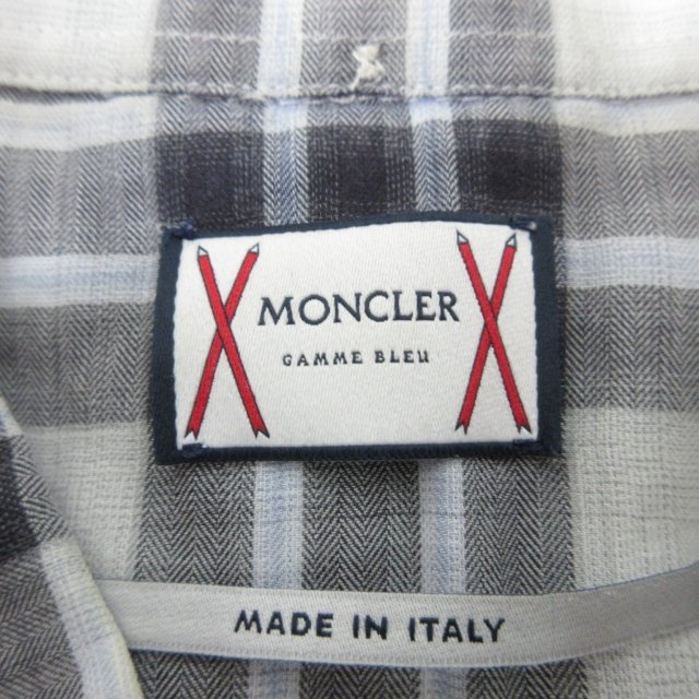 モンクレール MONCLER GAMME BLEU ガムブルー BDチェックシャツ 長袖