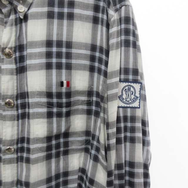 モンクレール MONCLER GAMME BLEU ガムブルー BDチェックシャツ 長袖