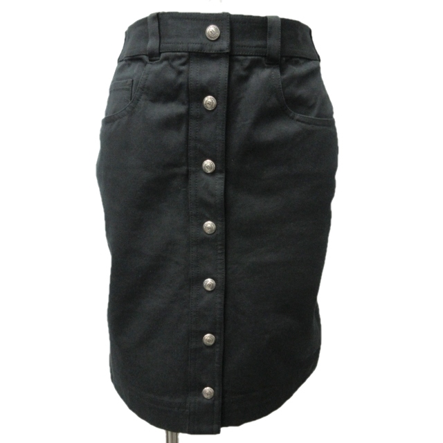 シャネル CHANEL ヴィンテージ メタルココマークボタン スカート  