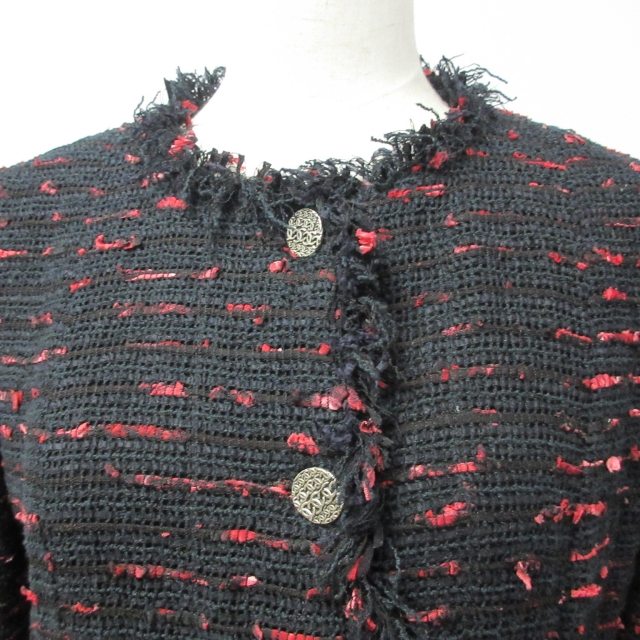 シャネル CHANEL 美品 ヴィンテージ 04P ツイードジャケット ブレザー 