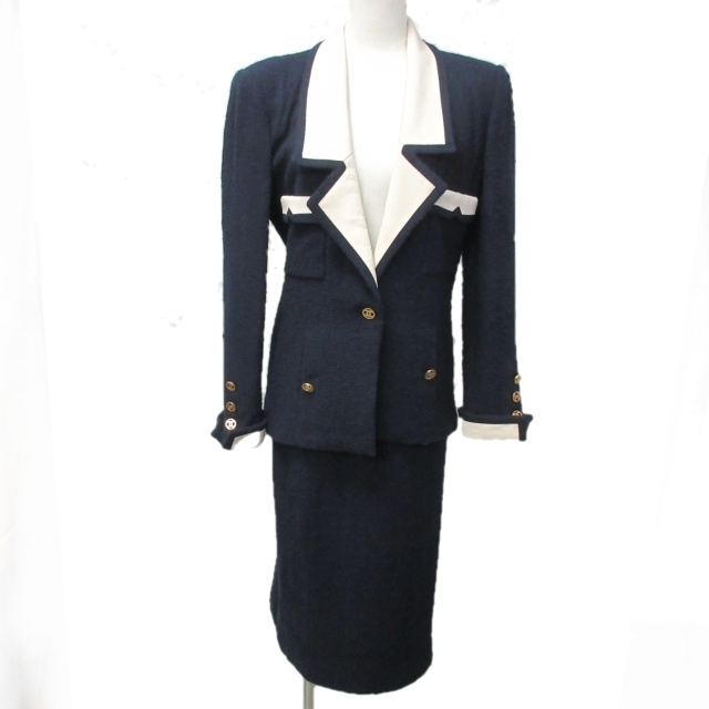 CHANEL シャネル セットアップ ツイード ジャケット スカート サイズ38
