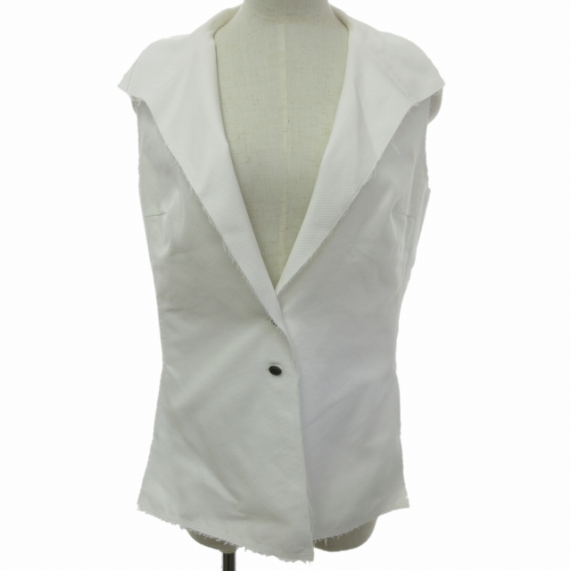 シャネル CHANEL 07P カットオフ加工ノースリーブジャケット ベスト  