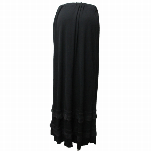 シャネル CHANEL 美品 02P ティアード ロング イージースカート リボン  