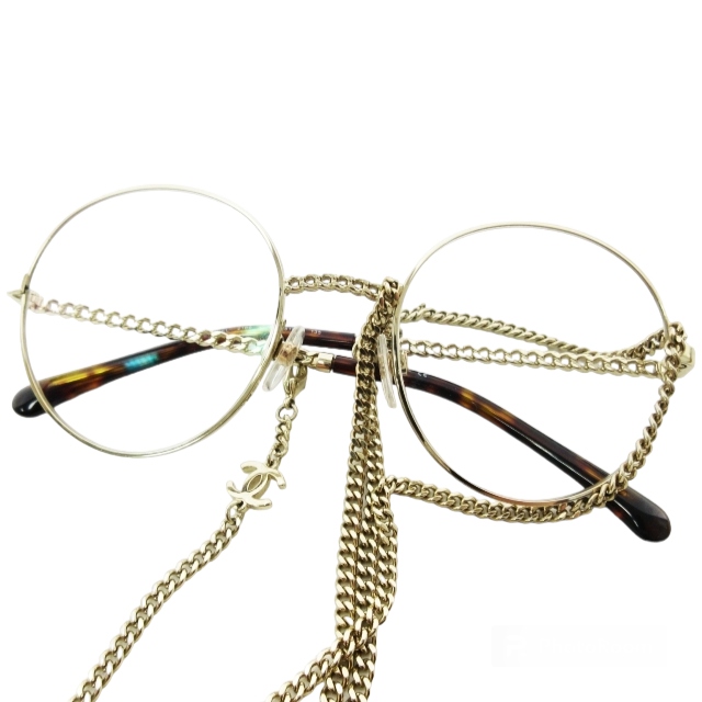 シャネル CHANEL ココマーク×チェーン 眼鏡 メガネ サングラス アイ  