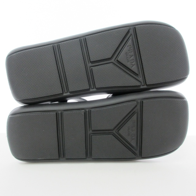 未使用品 プラダ PRADA 22SS メタリックレザー サンダル シューズ 靴