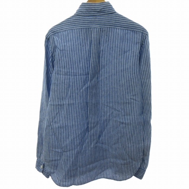 ラルフローレン RALPH LAUREN 美品 リネン ストライプシャツ ボタン 