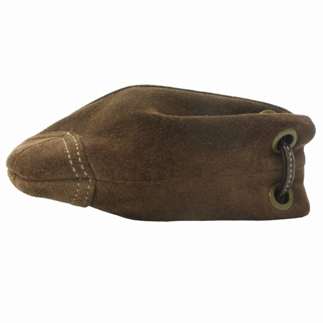 コーチ COACH 裏地シグネチャー 巾着バッグ ミニポーチ スエード 茶