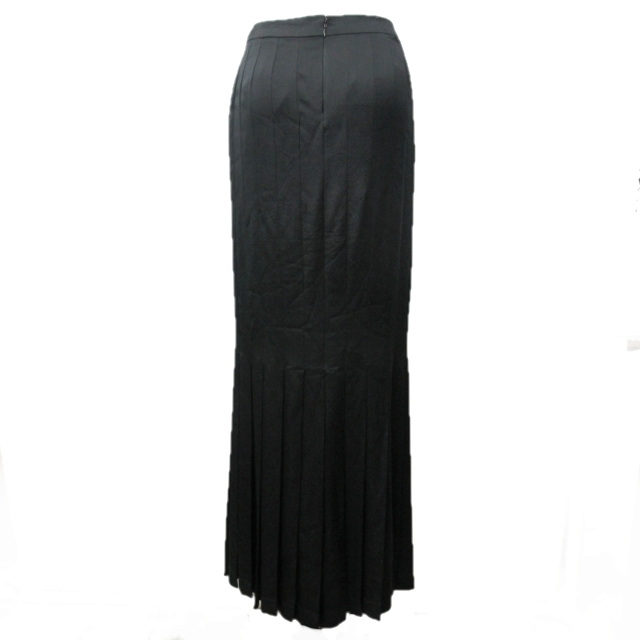 シャネル CHANEL 05C プリーツ ロングスカート ギャザー シルク100  