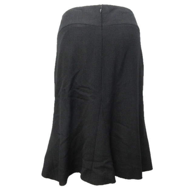 シャネル CHANEL 美品 03C フレアスカート ココマーク シルク混  