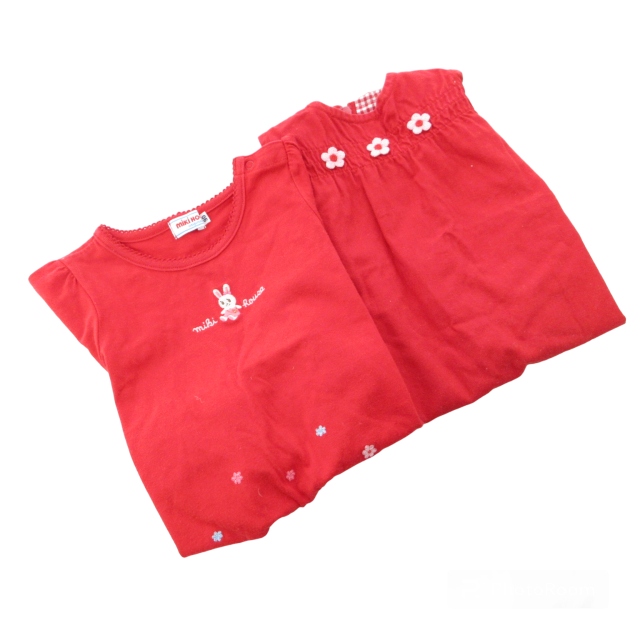 ミキハウス mikihouse ベビー キッズ ワンピース×Tシャツ 2点セット
