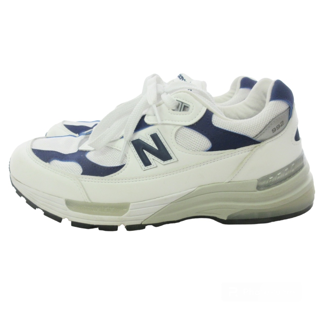 ニューバランス NEW BALANCE M992EC USA製 スニーカー シューズ 白 青