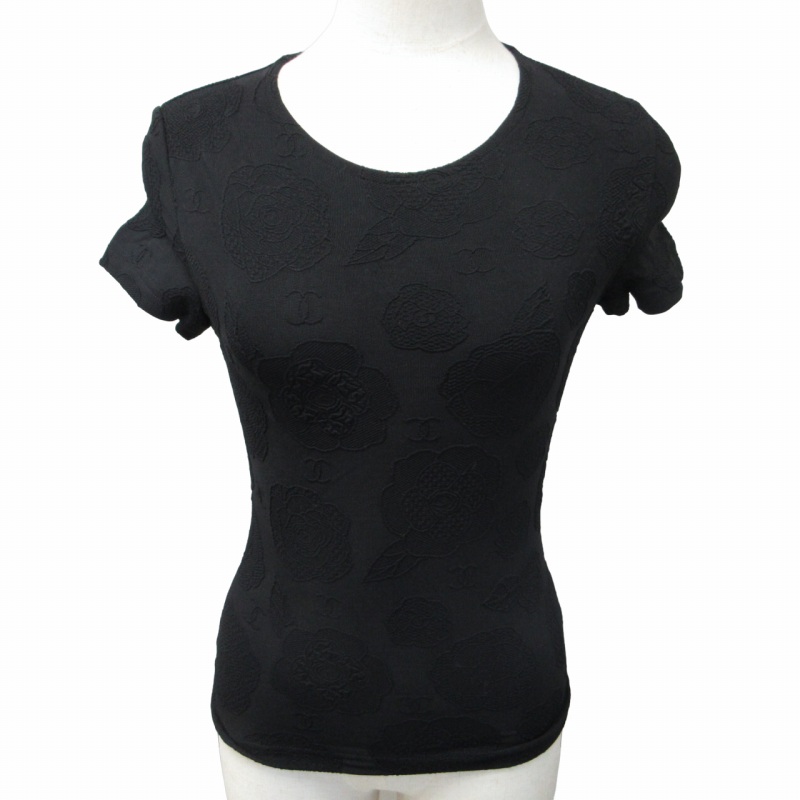 シャネル CHANEL 希少 98P 90s ヴィンテージ カメリア カットソー T 