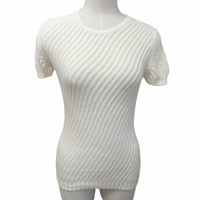 シャネル CHANEL BOUTIQUE ヴィンテージ 98P 90s オープンニットT  