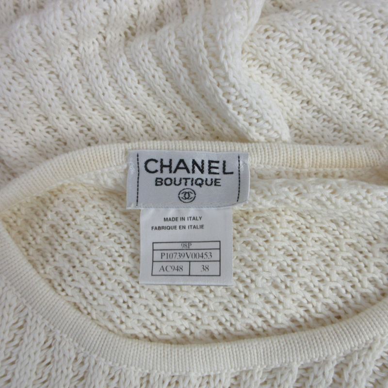 シャネル CHANEL BOUTIQUE ヴィンテージ 98P 90s オープンニットT 