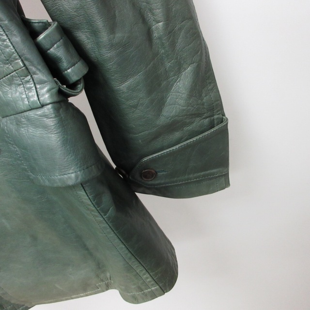 Paul Smith Collection オリーブグリーン レザージャケット Men's Khaki Stretch Cotton-Twill Chore Jacket