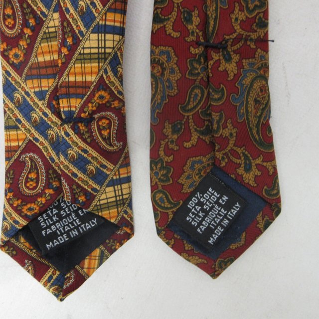 【美品】Yves Saint Laurent ブランドネクタイ　シルク　レッド イヴ・サンローラン ハイブランド ネクタイ 赤 レッド 絹100% 美
