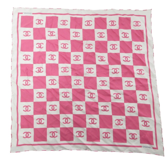 シャネル CHANEL シルクスカーフ ハンカチ バンダナ ココマーク  