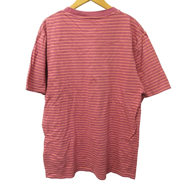 ステューシー STUSSY ボーダー Tシャツ カットソー 半袖 ピンク